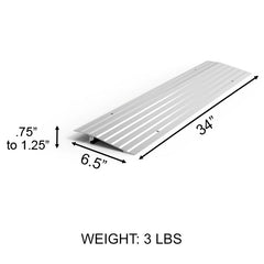 EZ Access Threshold Modular Entry Ramp 1 x6.5 x34 - Precision Lab Works