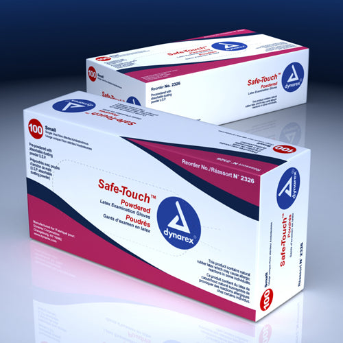 Latex Exam Gloves- Lightly Powdered- Medium Bx/100 - Precision Lab Works