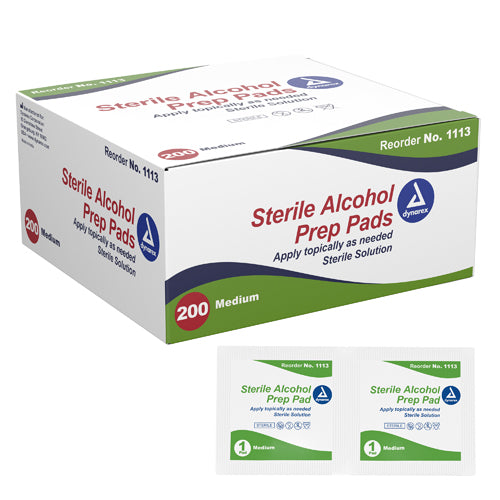 Alcohol Prep Pads- Bx/200 Medium Sterile