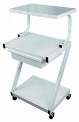 Z-Cart Steel 3-Shelf w/Drawer White - Precision Lab Works
