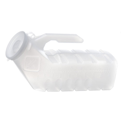 Urinal Male w/Cover Disposable Translucent - Precision Lab Works