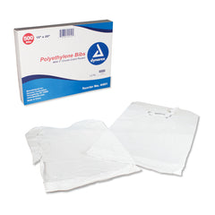 Disposable Polyethylene Bibs W/Crumb Pocket 15 x20  Bx/500 - Precision Lab Works
