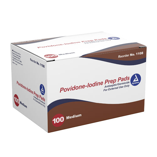 Povidone Iodine Prep Pads Bx/100 - Precision Lab Works