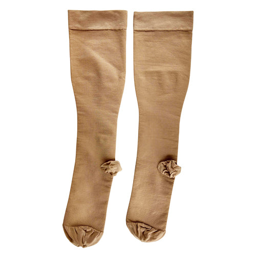 Firm Surg Wgt Stkngs Sm  Beige 20-30mmHg  Below Knee Clsd Toe - Precision Lab Works