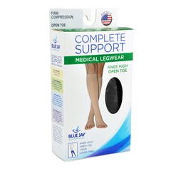 Firm Surg Weight Stkngs  2Xlg 20-30mmHg  Below Knee O/T Blk - Precision Lab Works