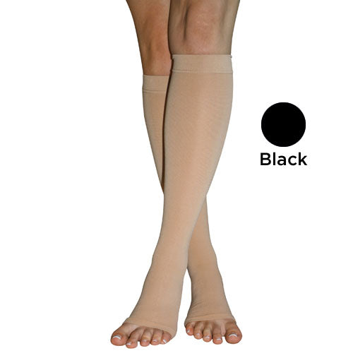 Firm Surg Weight Stkngs  3Xlg 20-30mmHg  Below Knee O/T Blk - Precision Lab Works