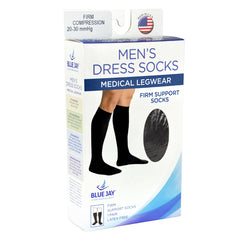 Men's Firm Support Socks 20-30mmHg  Black  Small - Precision Lab Works