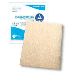 DynaGinate AG Silver Calcium Alginate Dressing 4 x5  Bx/10 - Precision Lab Works
