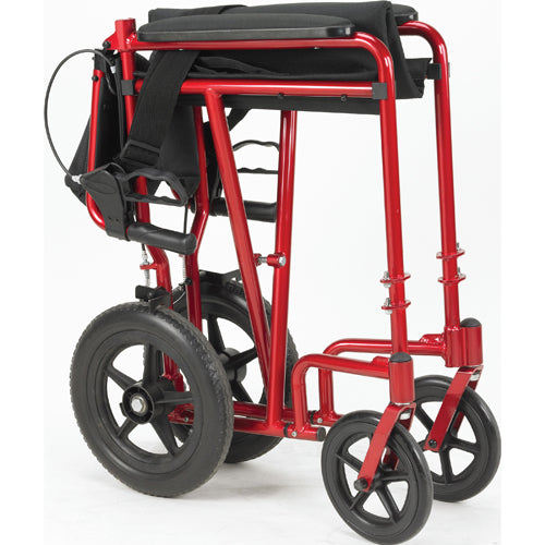Expedition Aluminum Transport Chair w/Loop Locks  19  Red - Precision Lab Works