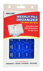 Pill Organizer Weekly w/28 Com One Week Plus Today'  Blue - Precision Lab Works