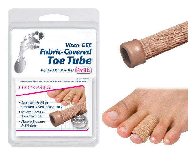 Visco-GEL Fabric-Covered Toe Tube  Large - Precision Lab Works