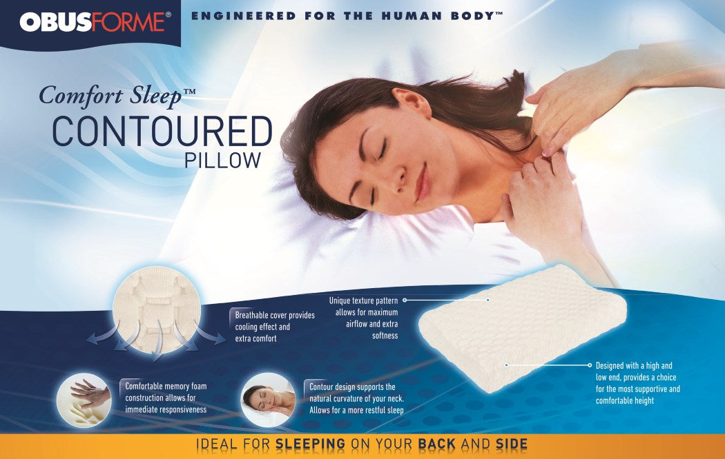 Comfort Sleep Contoured Pillow by Obusforme - Precision Lab Works
