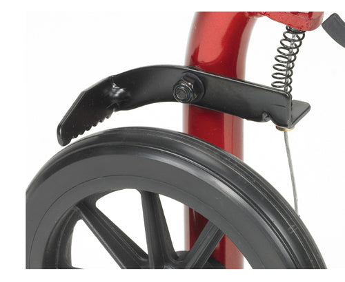 Rollator  Aluminum w/Fold-Up & Remov Back  Padded Seat Red - Precision Lab Works
