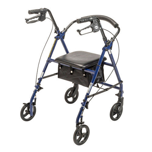 Rollator Steel Blue w/6  Whls Knocked-Down - Precision Lab Works