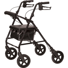 Deluxe Aluminum Rollator  Black  8  Wheels - Precision Lab Works
