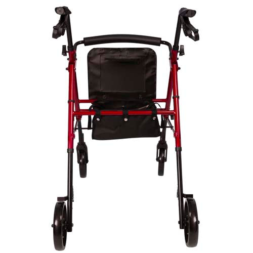 Rollator  Aluminum  Height Adjustable  Burgundy - Precision Lab Works