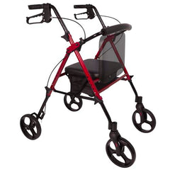 Rollator  Aluminum  Height Adjustable  Burgundy - Precision Lab Works