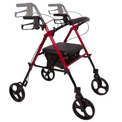 Rollator  Aluminum  Height Adjustable  Burgundy - Precision Lab Works