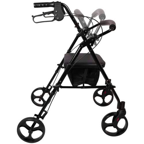 Rollator  Aluminum  Height Adjustable  Black - Precision Lab Works