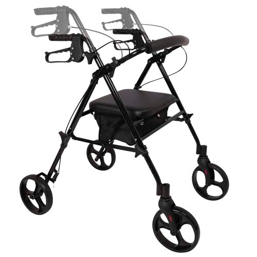 Rollator  Aluminum  Height Adjustable  Black - Precision Lab Works