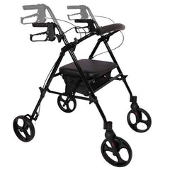 Rollator  Aluminum  Height Adjustable  Black - Precision Lab Works