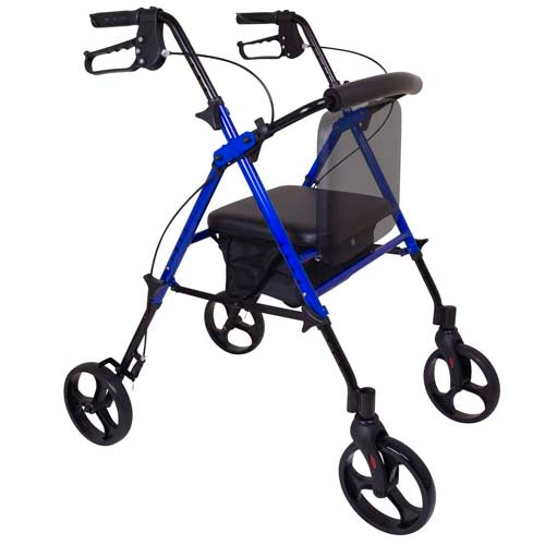 Rollator  Aluminum  Height Adjustable  Blue - Precision Lab Works