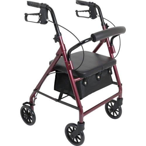 Rollator Junior Aluminum 6 Wheels Burgundy - Precision Lab Works