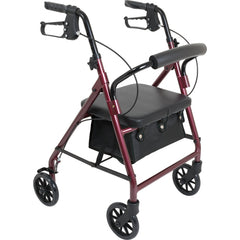 Rollator Junior Aluminum 6 Wheels Burgundy - Precision Lab Works