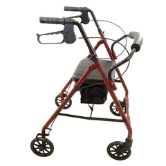 Rollator  Steel  6  Wheels Burgundy  300 lb. Weight Cap - Precision Lab Works