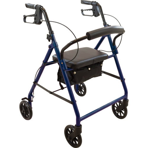 Rollator  Steel  6  Wheels Blue  300 lb. Weight Cap - Precision Lab Works