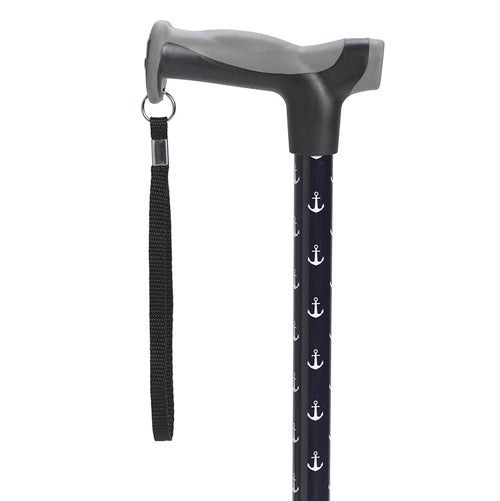 Comfort Grip Cane  Anchors Fashion Color - Anchors - Precision Lab Works