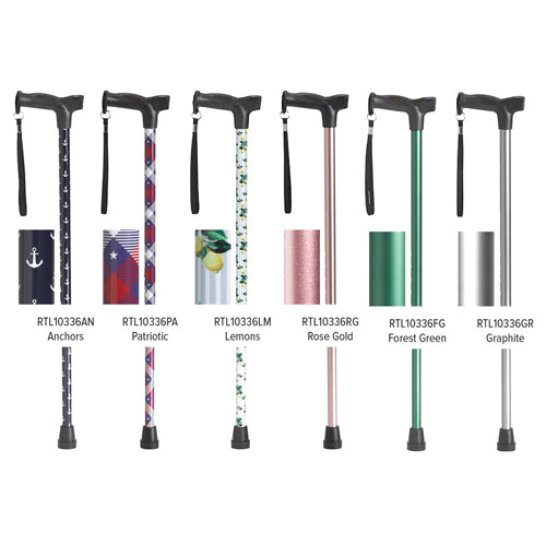 Comfort Grip Cane  Anchors Fashion Color - Anchors - Precision Lab Works