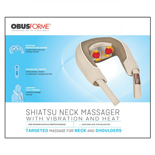 Obus Shiatsu and Vibration Neck Massager w/Heat - Precision Lab Works