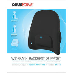 Wideback Backrest Support Obusforme  Black - Precision Lab Works