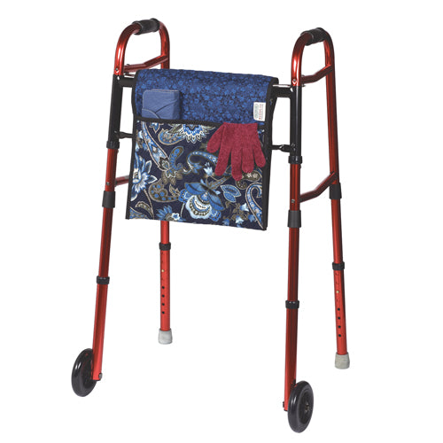 Quilted Walker Bag  Blue Print Double-Sided 15.5 x6.5 x 1.5 - Precision Lab Works