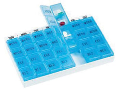 MediChest  6 7/8 x4 1/2 x7/8  7-Day w/4 Compartments per day - Precision Lab Works