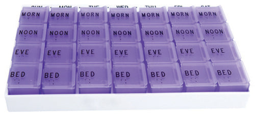 MediChest  6 7/8 x4 1/2 x7/8  7-Day w/4 Compartments per day - Precision Lab Works