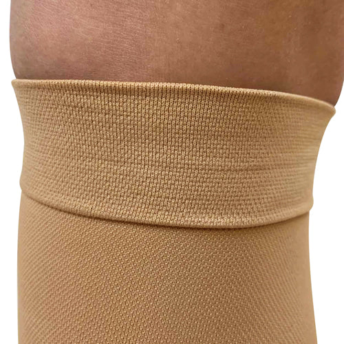 Firm Surg Wgt Stkngs Lg  Beige 20-30mmHg  Below Knee Clsd Toe - Precision Lab Works