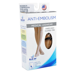 Anti-Embolism Stockings  X-Lrg 15-20mmHg  Below Knee  ClsdToe - Precision Lab Works