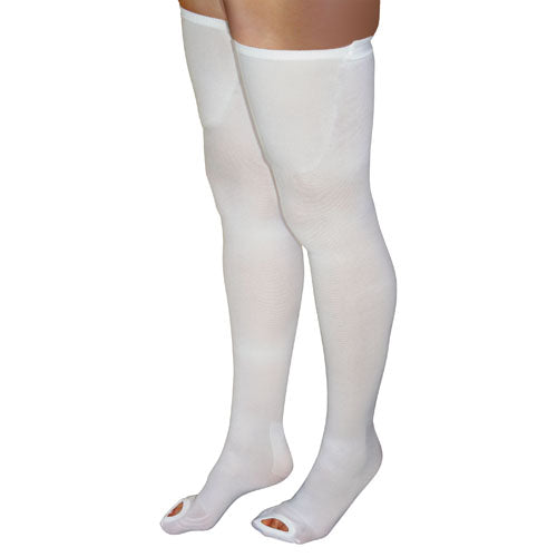 Anti-Embolism Stockings Lg/Reg 15-20mmHg Thigh Hi  Insp. Toe - Precision Lab Works
