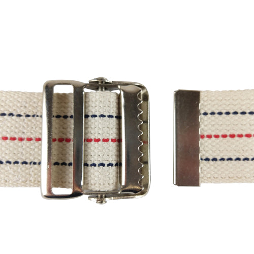 Gait Belt w/Metal Buckle 2x60  Striped  Blue Jay Brand - Precision Lab Works
