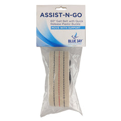 Gait Belt w/ Safety Release 2 x60  Striped Blue Jay Brand - Precision Lab Works