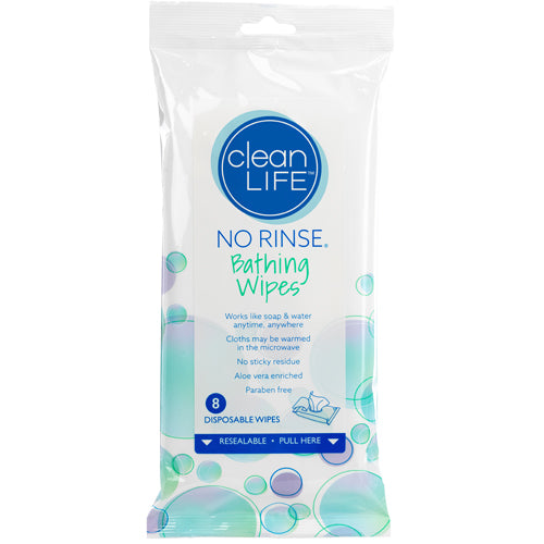 No Rinse Bathing Wipes Retail Package  Pk/8 - Precision Lab Works