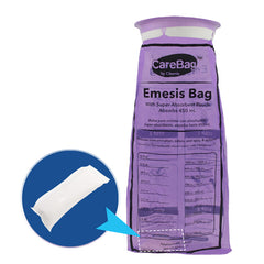 CareBag Emesis Bag w/Super Absorbent Pad  Bx/20 - Precision Lab Works