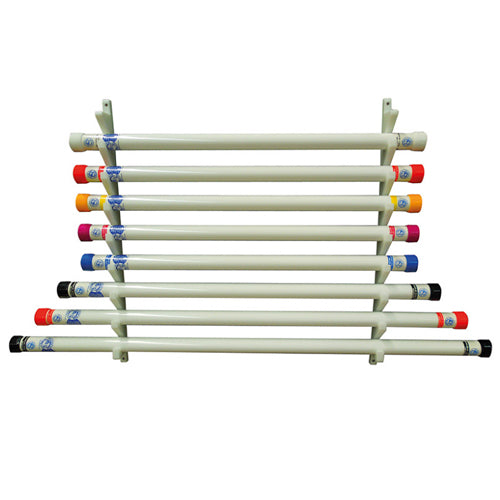 Wall Mount Therapy Bar Rack Holds 9 Bars - Precision Lab Works