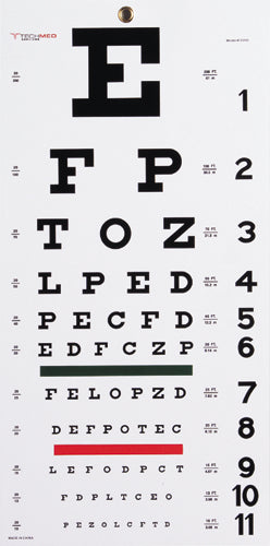 Snellen Eye Chart- 22 L x 11 W - Precision Lab Works