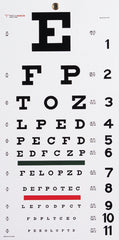 Snellen Eye Chart- 22 L x 11 W - Precision Lab Works