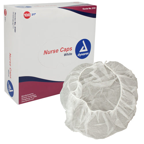 Surgical Caps White 21  Bx/100 - Precision Lab Works
