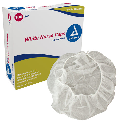 Surgical Caps White 24  Bx/100 - Precision Lab Works