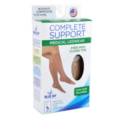 MicroFiber Moderate  Md 15-20mmHg  Knee Highs  Beige - Precision Lab Works